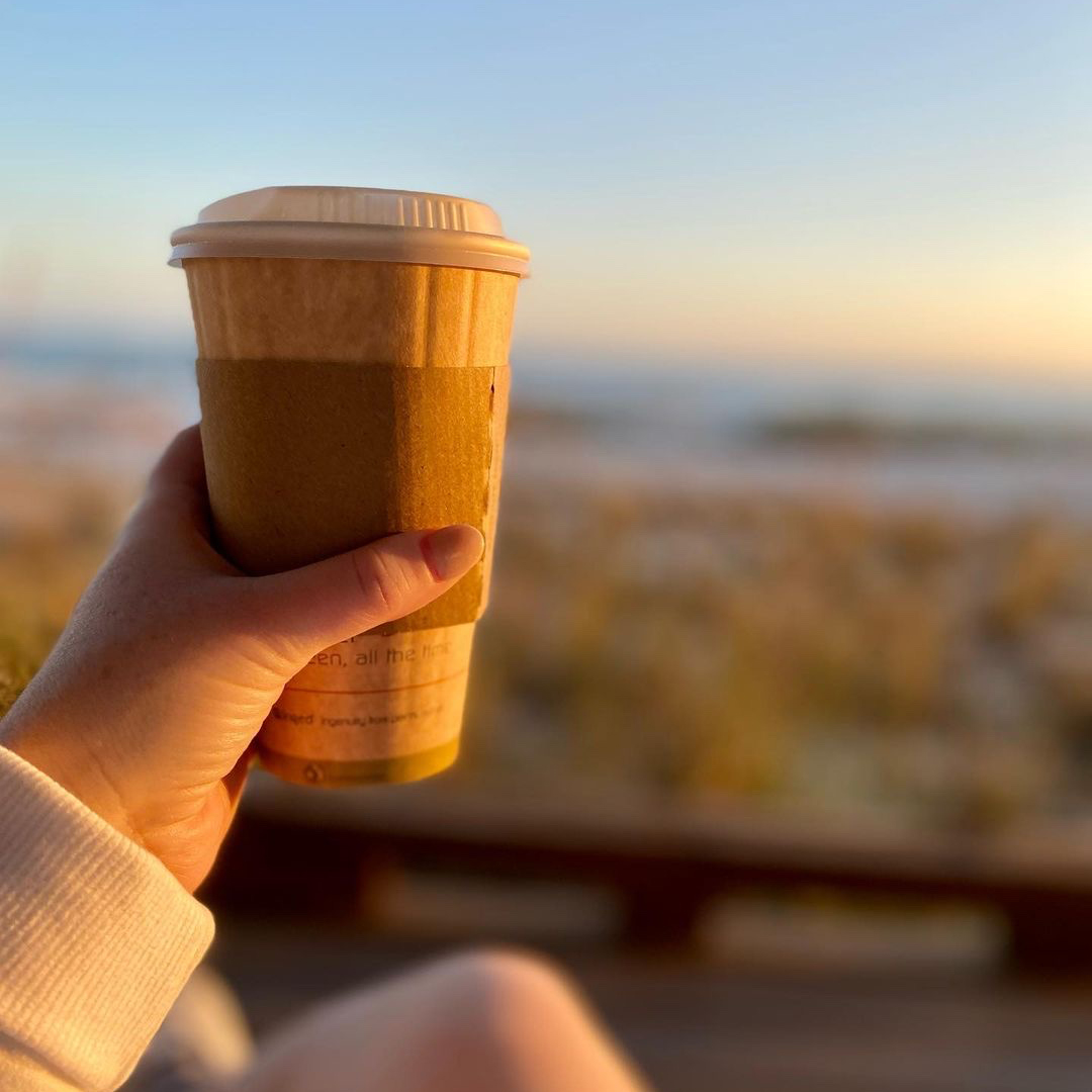 Coffee during the sunrise