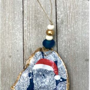 Michelle Allen Oyster ornaments- Christmas owl