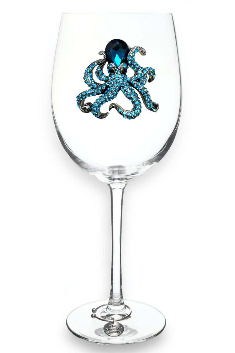 The Queens' Jewels Limited Edition Boo Halloween Jeweled Stemmed Wine Glass